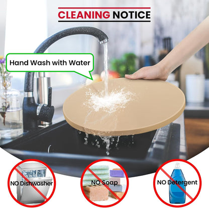 Small Pizza Stone 10.25 Inch for Oven and Grill, round Baking Stone, Thermal Shock Resistant Cordierite Oven Pan with Plastic Dough Scraper, Ideal for Cooking Pizza, Bread