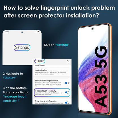[4+2 Pack] Screen Protector for Samsung Galaxy A53 5G 6.5" 2022 [4 Pack] with [2 Pack] Camera Lens Protector Tempered Glass with [Alignment Frame] Transparent HD Clear Anti-Scratch, 6.5 Inch