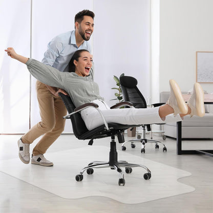 Office Chair Mat for Hardwood Floor, 36"×48" Clear Desk Chair Mat for Rolling Chairs, Computer Gaming Desk Mat, Floor Protector for Office & Home, Not for Carpet