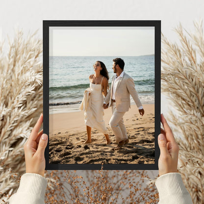 11X14 Picture Frame, Display Pictures 8X10 with Mat or 11X14 without Mat, Photo Frame for Wall Mounting, Black, 1 Pack