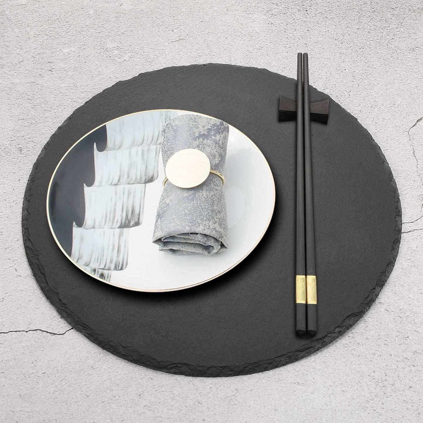 10 Pairs Fiberglass Chopsticks - Reusable Chopsticks Dishwasher Safe, 9 1/2 Inches - Gold