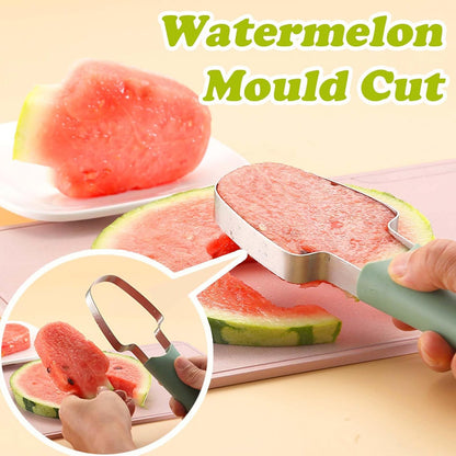 Watermelon Cutter Slicer, Watermelon Popsicle Mould, 3 in 1 Melon Scoop Fruit Scooper Tool for Dig Pulp Separator, Creative Dig Melon Kitchen Gadgets, Fruit Cutters Shapes, Fruit Scooper