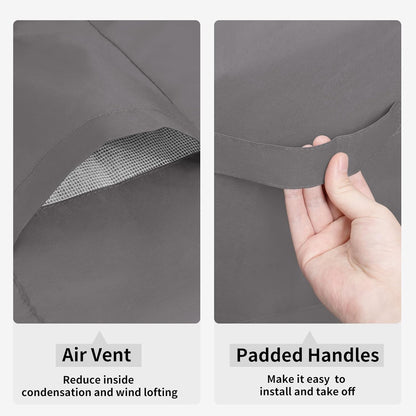 Waterproof Patio Lounge Chair Cover UV Resistant Outdoor Chaise Lounge Covers with Tape Sealed Seam(1 Pack-78Wx35.5Dx33H Inch, Grey)