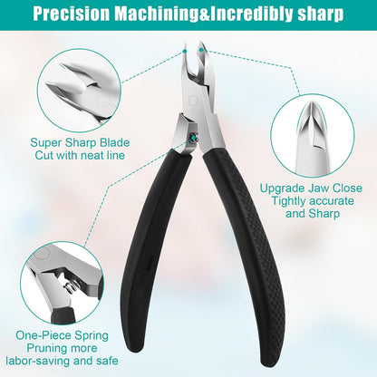 Cuticle Trimmer,4Mm Jaw Extremely Sharp,Cuticle Clippers for Nails with Silicone Handle, Non-Slip,Professional Steel Cuticle Cutter,Trimmer Dead Skin Remover Stainless Cuticle Remover Tool