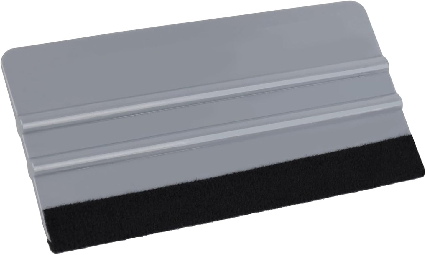 Window Felt Squeegee Tool, Vinyl Scraper for Window Privacy Film, Wallpaper and Car Glass, Tint Squeegee Installation Tool Protection Scratches Film Soothing, 5.9 * 3.1 Inch, Grey