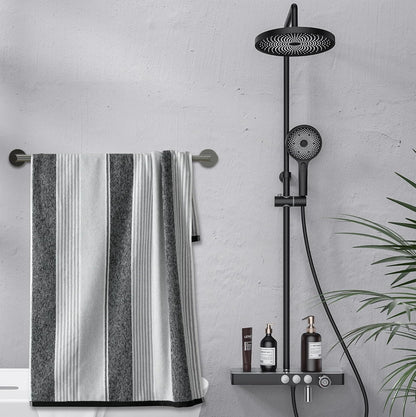 Adjustable 304 Stainless Steel Wall-Mounted Towel Bar for Bathroom (11.8-Inch to 22.6-Inch) - Durable and Rustproof in Silver
