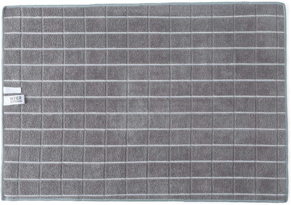 Microfiber Dish Towels - Soft, Super Absorbent and Lint Free Kitchen Towels - 8 Pack (Lattice Designed Gray Colors) - 26 X 18 Inch