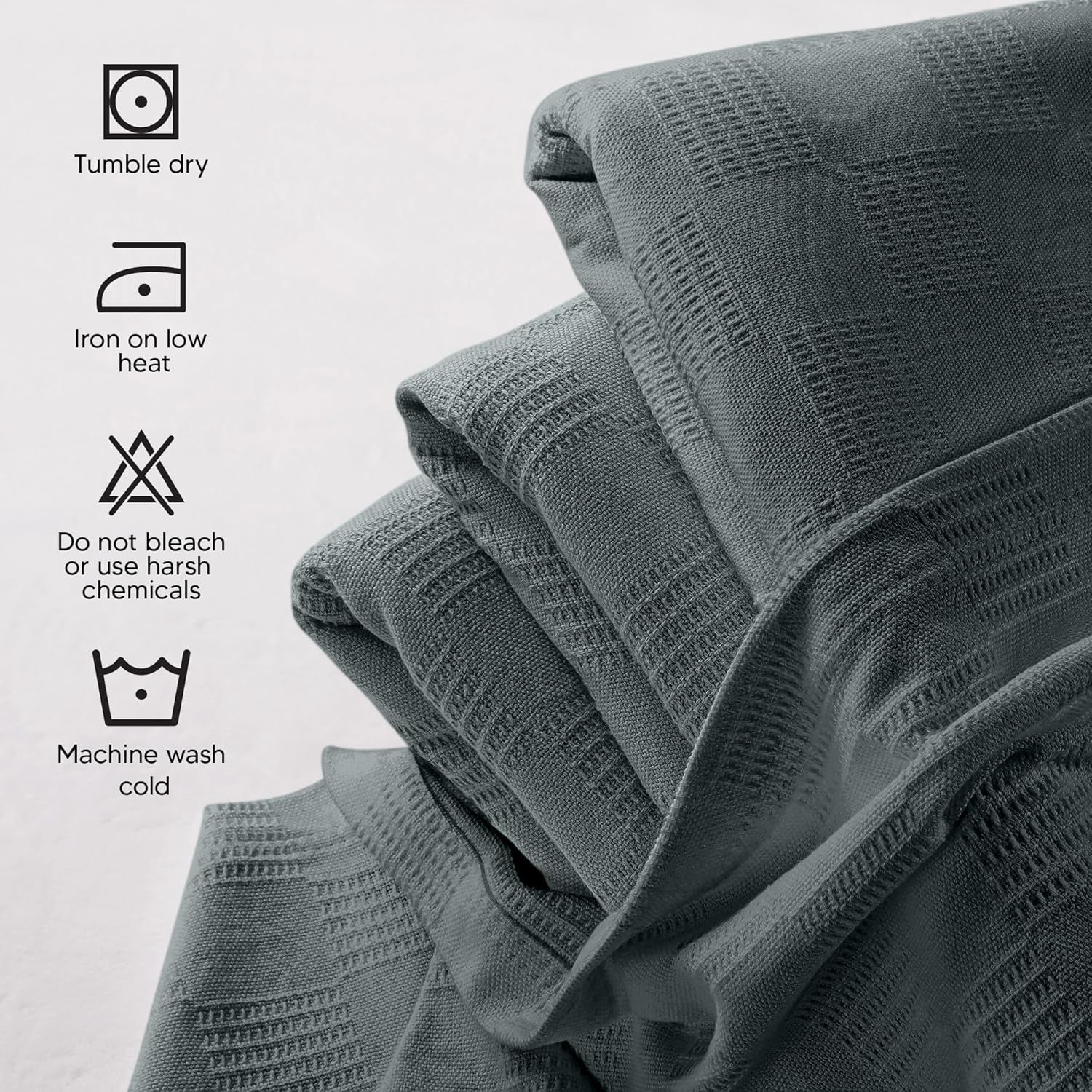 Smoke Gray 100% Cotton Blanket [Queen Size - 90X90 Inch] 350GSM Lightweight, Soft and Breathable Thermal Blanket for All Seasons