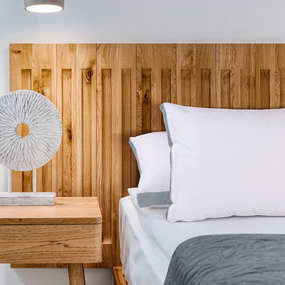 Bed Pillows for Sleeping Queen Size (Grey), Set of 2, Cooling Hotel Quality, Gusseted Pillow for Back, Stomach or Side Sleepers