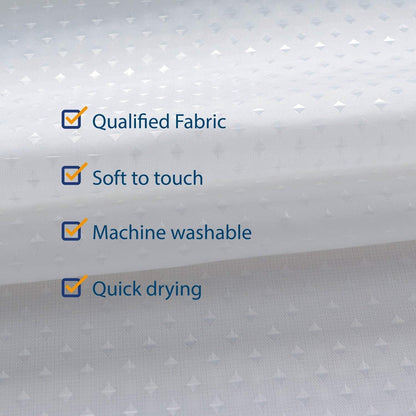 Soft Textured Shower Curtain + Fabric Shower Liner