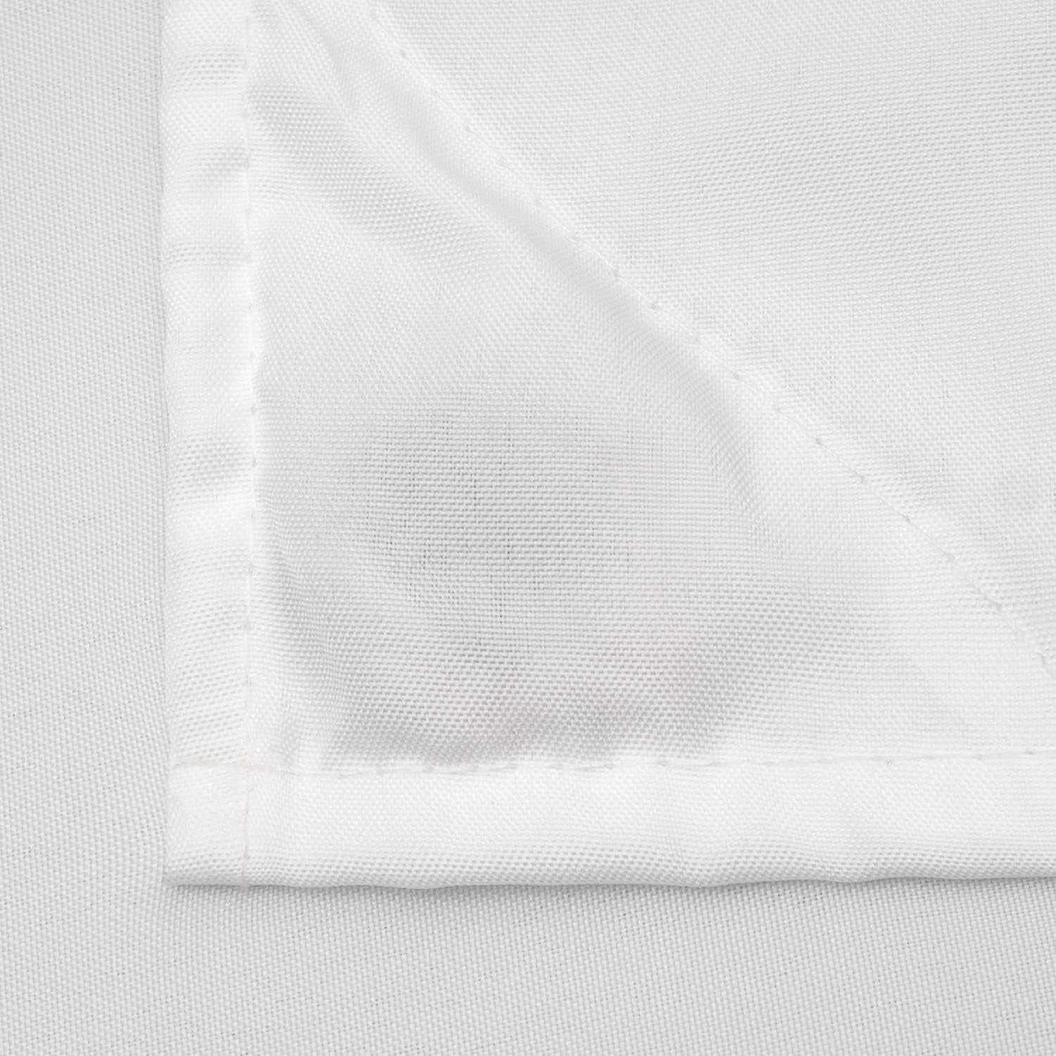 Waterproof Fabric Snap in Shower Curtain Liner Replacement with Magnets 70" X 54" - Removable & Detachable to Wash - White, 70X54