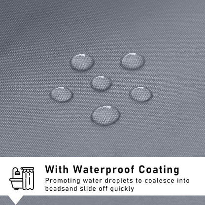 Fabric Shower Curtain for Bathroom, Grey Ombre Bath Shower Curtains Sets with 12 Hooks, Waterproof, Machine Washable, 72 X 72 Inch