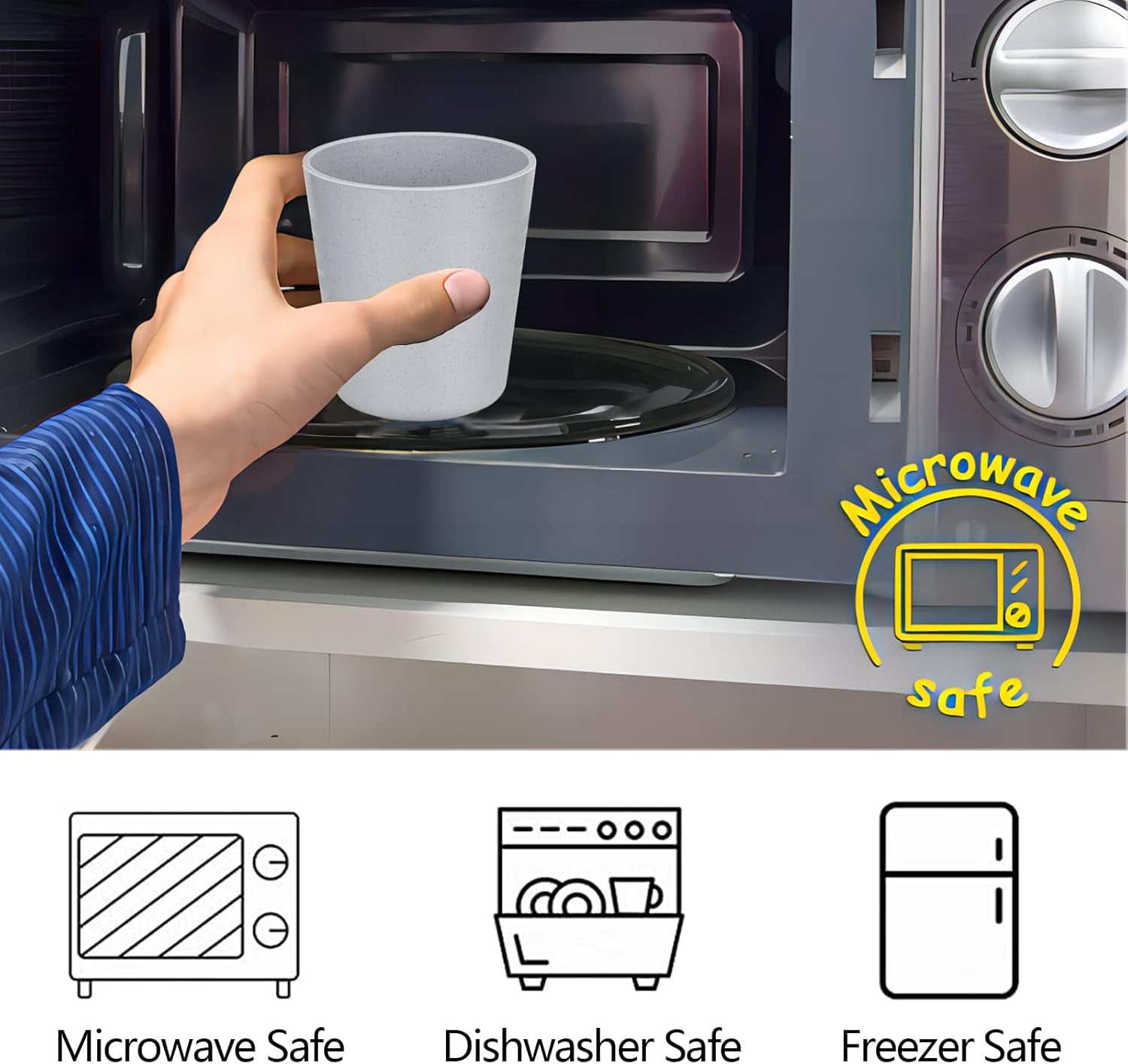 8 Ounce Small Tumbler Cups,Unbreakable Drinking Cups Microwave and Dishwasher Safe BPA Free Small Reusable Cup for Water, Milk, Juice, Soda and More【Set of 8】