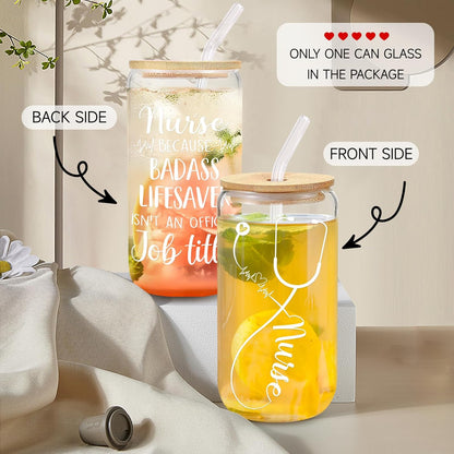 Nurse Gifts for Women - Nurse Appreciation Gifts, Nurses Week - Nursing Graduation Gift for Her - RN Gift - 16 Oz Can Glass