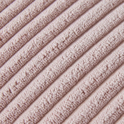 Pack of 2 Decorative Throw Pillow Covers with Pom-Poms, Soft Corduroy Solid Square Cushion Case Pillow Cases Set for Couch Sofa Bedroom Car Living Room (18X18 Inch/45X45 Cm, Blush Pink)