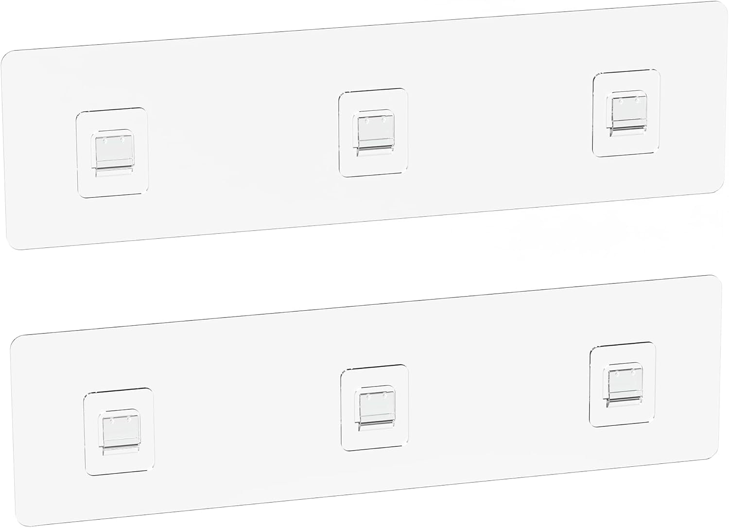 2Pack Flat Hook Shower Caddy, No Drilling Adhesive Shower Hooks