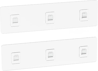 2Pack Flat Hook Shower Caddy, No Drilling Adhesive Shower Hooks