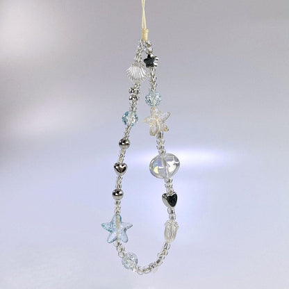 Beaded Camera Wrist Strap Cute Digital Camera Charm Lanyard Phone Charms Strap Beaded Camera Chain for Phone Bag Keychain