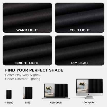 84-Inch Thermal Insulated Blackout Curtains for Bedroom - Room Darkening Light Blocking Drapes with Grommets, Noise Reduction & Wrinkle-Free Design, Set of 2 Panels for Living Room Windows