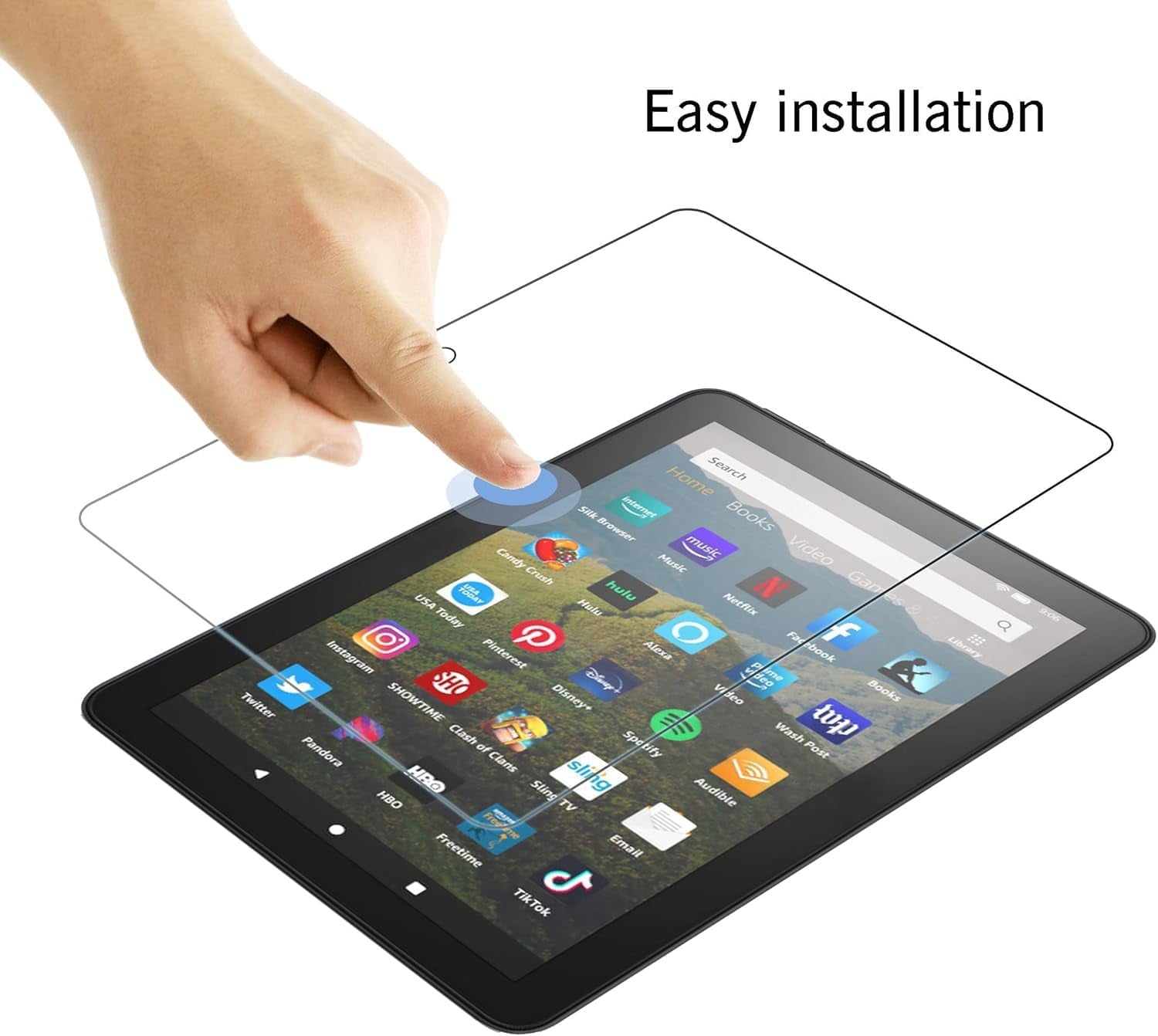 Screen Protector for Amazon Kindle Fire HD 8/8 Plus/Kids [8 Inch] 2022&2020 Released - 0.33Mm Tempered Glass, Ultra Clear, Anti-Scratch, Case Friendly