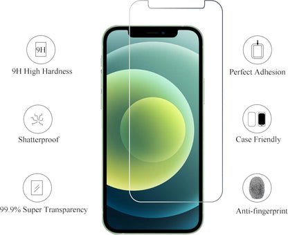Glass Screen Protector - 3 Pack for Iphone 12/12 Pro 2020 6.1 Inch & Privacy Screen Protector - 2 Pack for Iphone 12/12 Pro 2020 6.1 Inch