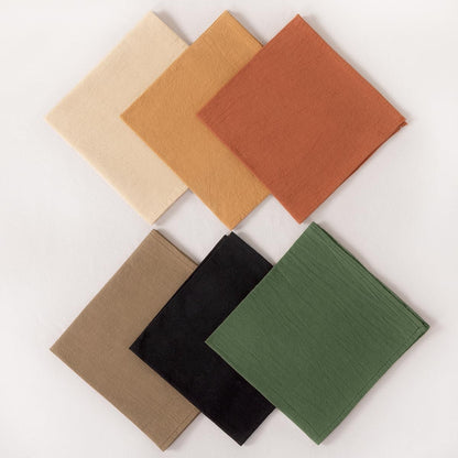 Cloth Napkins Terracotta Fall Burnt Orange Thanksgiving Washable Reusable Bulk Linen Cotton Napkins Set of 4 17"X17" for Wedding Party Bridal Baby Shower Birthday Dining Table Decorations