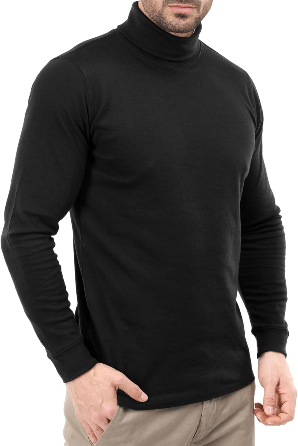Men'S Turtleneck Slim Fit Lightweight Pullover Top