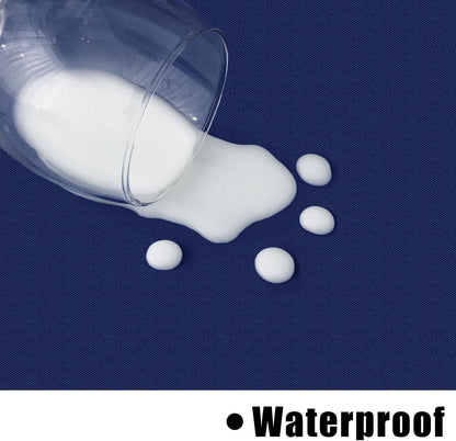 2 Pack Rectangle Vinyl Tablecloth, Waterproof Spillproof Plastic Flannel Backed Table Cloth, Wipe Clean Table Cover for Dining Table, Buffet Parties and Camping (Navy Blue, 52" X 70")