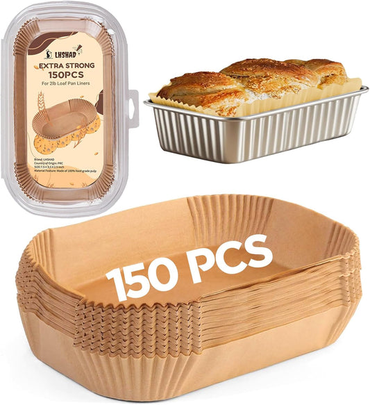 Loaf Pan Liners, Loaf Pan Liners for Baking Bread 9X5, Bread Pan Parchment Liners, 150Pcs Bread Pan Liners for Baking