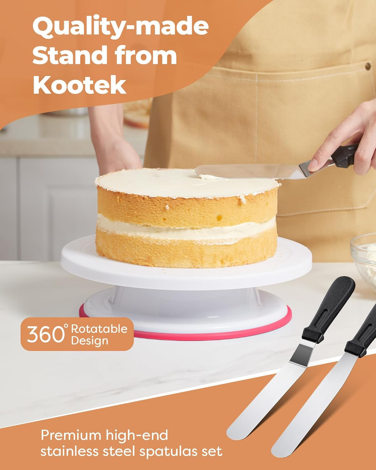 700Pcs Cake Decorating Kit, Baking Supplies with Springform Pans, Cake Turntable for Decorating, Piping Tips, Pastry Bags, and More Baking Tools