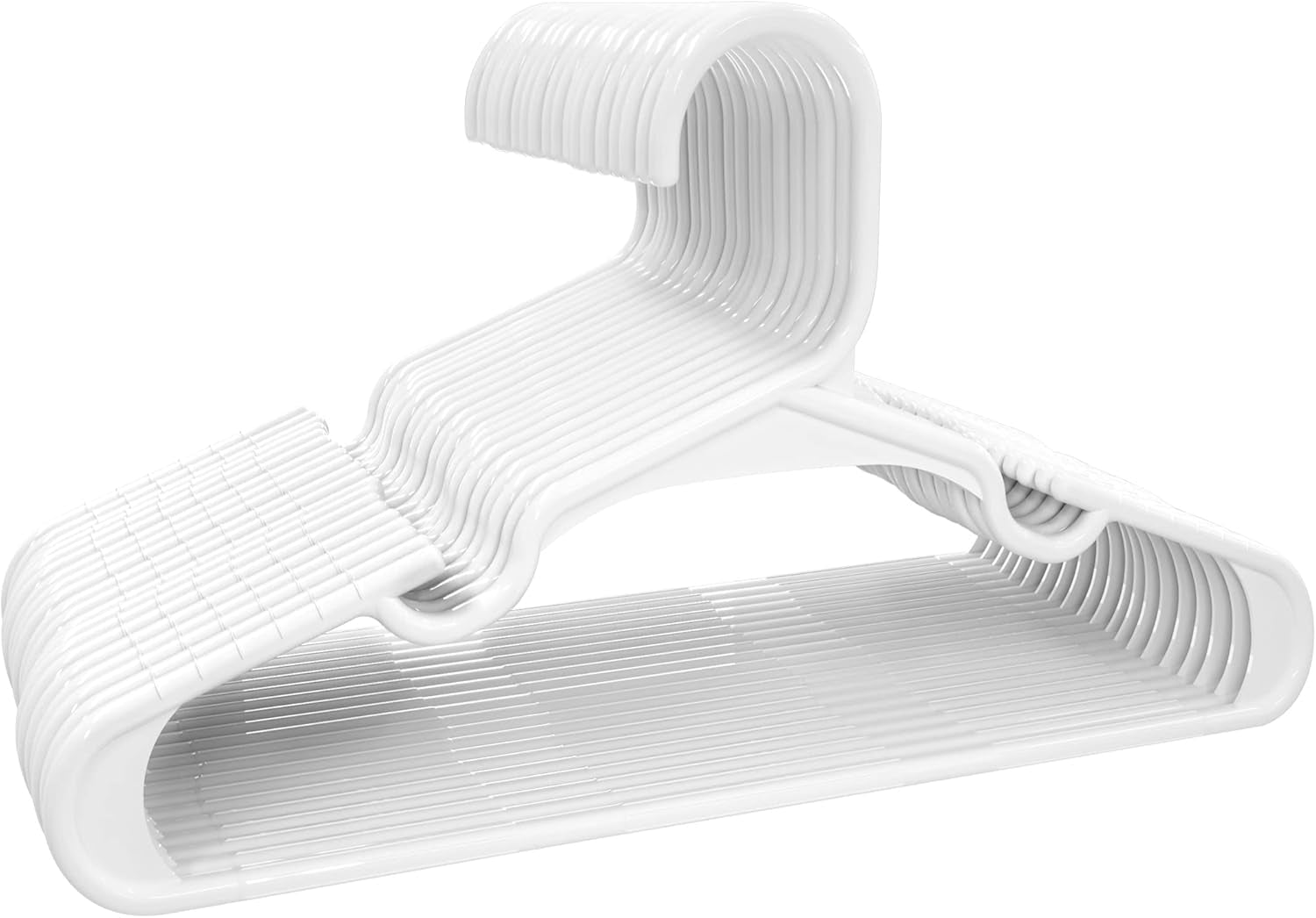 60 Pack Kids Hangers - 11.5 Inch Plastic Baby Hangers for Closet - Childrens Hanger for Clothes & Infant Hanger for Closet (White)