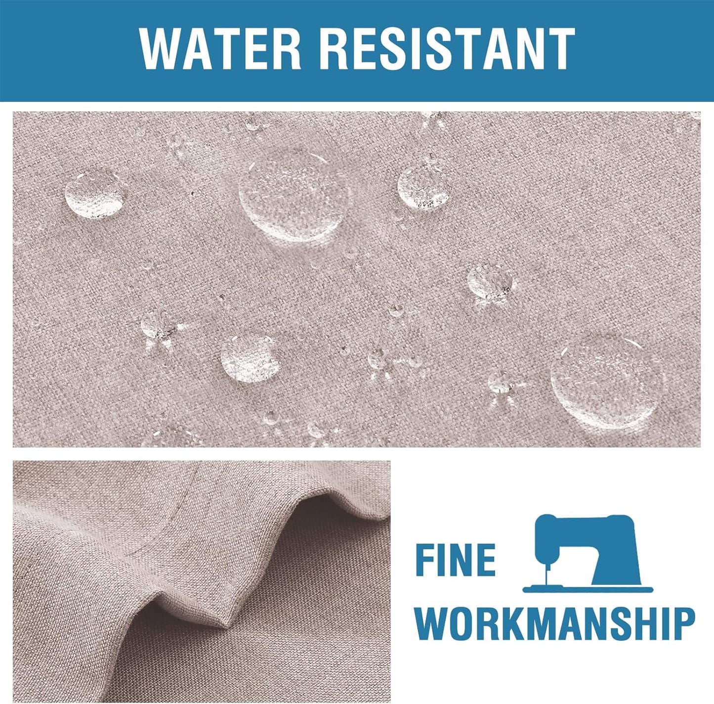 Door Curtains for Door Window, Faux Linen French Door Curtains for Privacy, Tie up Shades Front Door Curtain for Glass Window Covering, Heather Sand, 26’’ X 68’’, 1 Panel