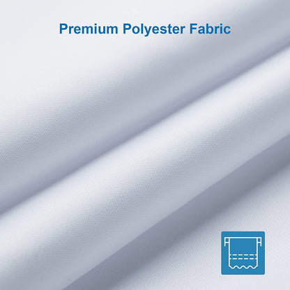 Small Stall Shower Curtain Liner Washable, 36 X 72 Inches, Fabric Shower Liner with 2 Bottom Stones, Narrow Waterproof RV Shower Curtain Liner, 6 Grommet Holes, Hotel Quality, White
