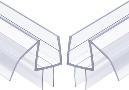 Shower Door Bottom Seal 39 Inch (Set of 2) - Suitable for 3/8 Inch Glass, Frameless Glass Shower Door Seal Strip, Shower Door Sweep