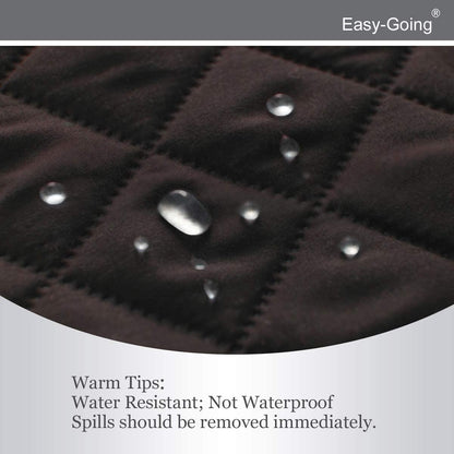 Reversible Couch Cover for 3 Cushion Couch Sofa Cover for Dogs Water Resistant Furniture Protector Cover with Foam Sticks Elastic Straps for Pet Cat (Sofa, Chocolate/Beige)