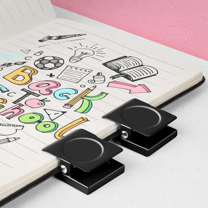 6 Pack Magnetic Clips for Refrigerator, Black Magnet Clips for Fridge, Refrigerator Magnets, Strong Magnetic Clip,Scratch Free Magnets with Clip for Refrigerator, Whiteboard, Cruise, Locker