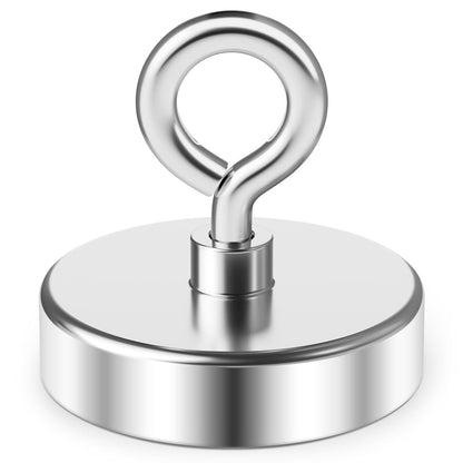 Neodymium Fishing Magnet, 200 Lbs Strong Magnet Fishing, Magnetic Fishing Magnets Heavy Duty for Remover, Super Powerful round Magnets for Retrieving Items in Lake, Beach, Lawn 1.75’’(45Mm)