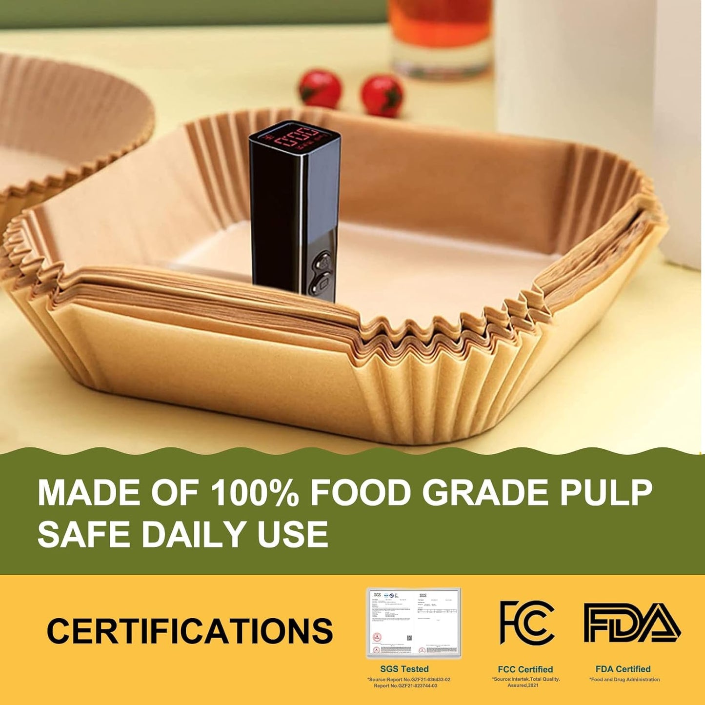 2 QT Air Fryer Liners for CHEFMAN 2 Qt Mini Air Fryer, Air Fryer Liners Disposable Small 2 Qt 2.6Qt, Small Airfryer Liners, DASH Air Fryer Liners