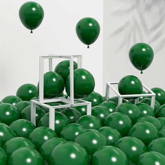 120Pcs 5 Inch Dark Green Balloons, Small Forest Green Latex Balloons for Christmas Jungle Football Tropical Safari Birthday Party Decorations