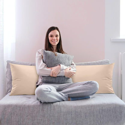 Full Body Pillow for Adults (Beige, 20 X 54 Inch), Long Pillow Insert for Sleeping, Ideal for Side Sleepers