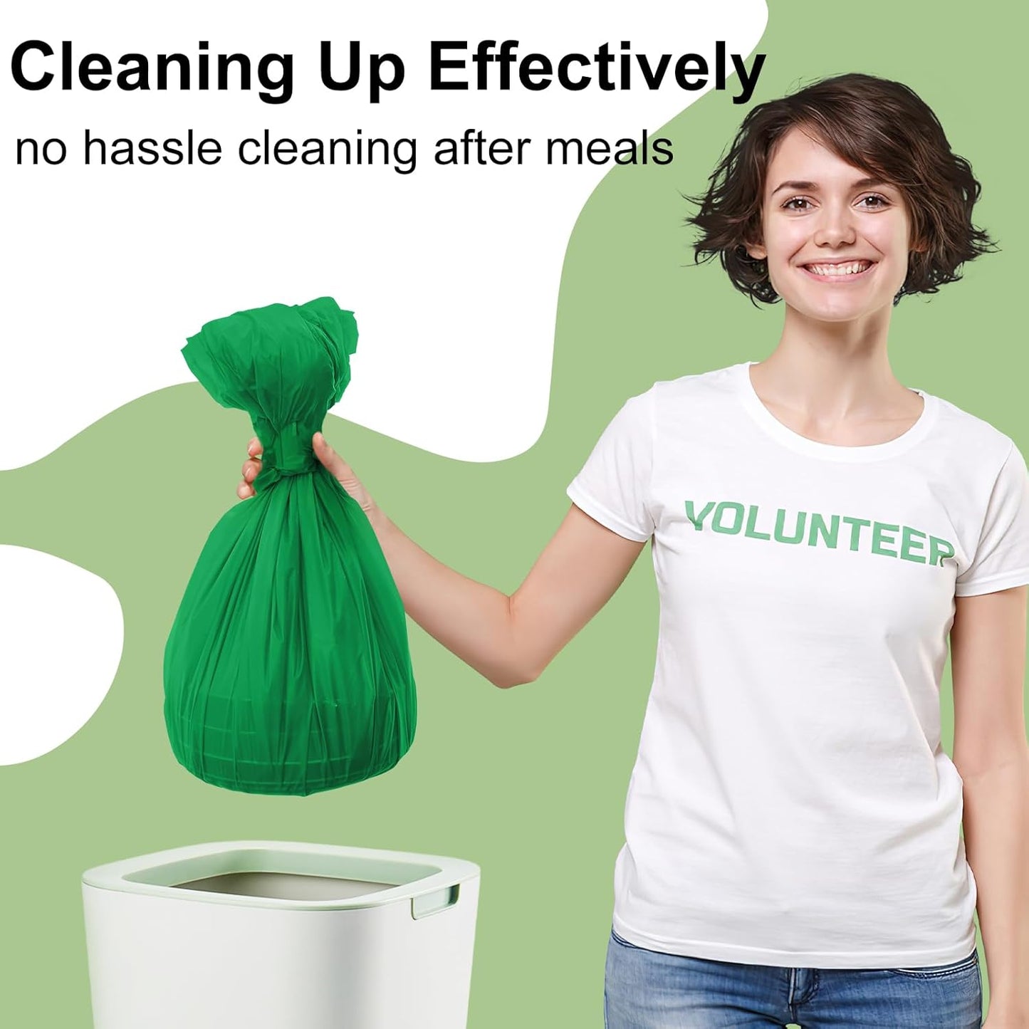 6 Packs Disposable Plastic Table Cloth, 54 X 108 Inch Waterproof Rectangle Tablecloth, Leakproof & Sturdy Decorative Table Covers for Picnic, Party and Outdoor, Green