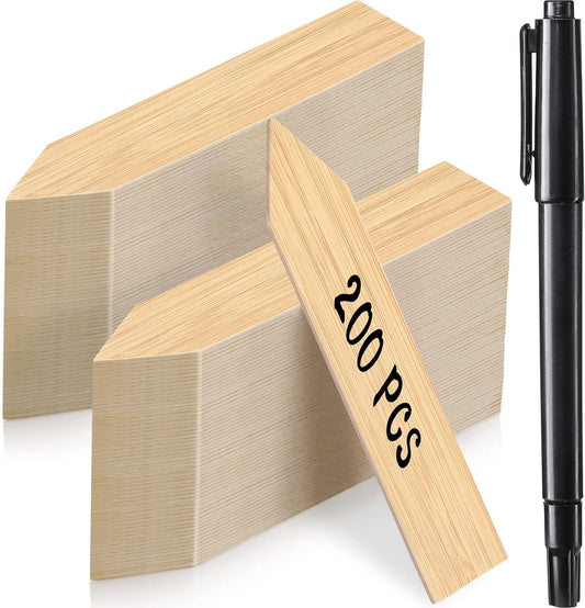 200Pcs Plant Labels,4 Inch Plastic Garden Plant Markers,Waterproof Nursery Plant Tags,Seed Labels,Pot Marker for Outdoor Indoor Garden Plants Label Stakes