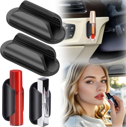 Car Lip Balm Holder No Melt,2Pcs Silicone Holder for Chapstick,Fun Aesthetic Car Accessories for Women Interior,Car Holder for Chap Stick,Car Essentials Cute Lip Balm Holder for Girl Car Decor