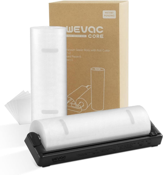 Vacuum Sealer Bags Rolls with Dispenser, 11"X50' (2 Pack) – Heavy Duty, Leakproof Food Storage for Sous Vide, Meal Prep & Freezer – Compatible with Food Saver