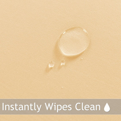 Fitted round Table Cloth, Reversible Waterproof Stain Resistant Elastic Stretch Tablecloth, Wipe Clean Table Cover for Outdoor/Indoor Use, Fits round Tables up to 40" - 44" Diameter, Champgane