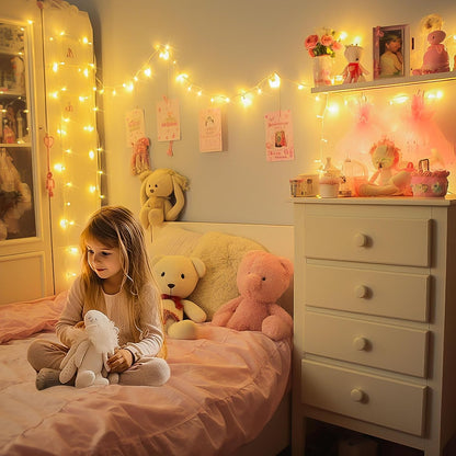 400 LED String Lights Indoor Outdoor Waterproof, 132 Ft Warm White Christmas Lights Plug in with Remote, 8 Modes Led String Lights for outside Patio Holiday Party Bedroom Classroom Decor