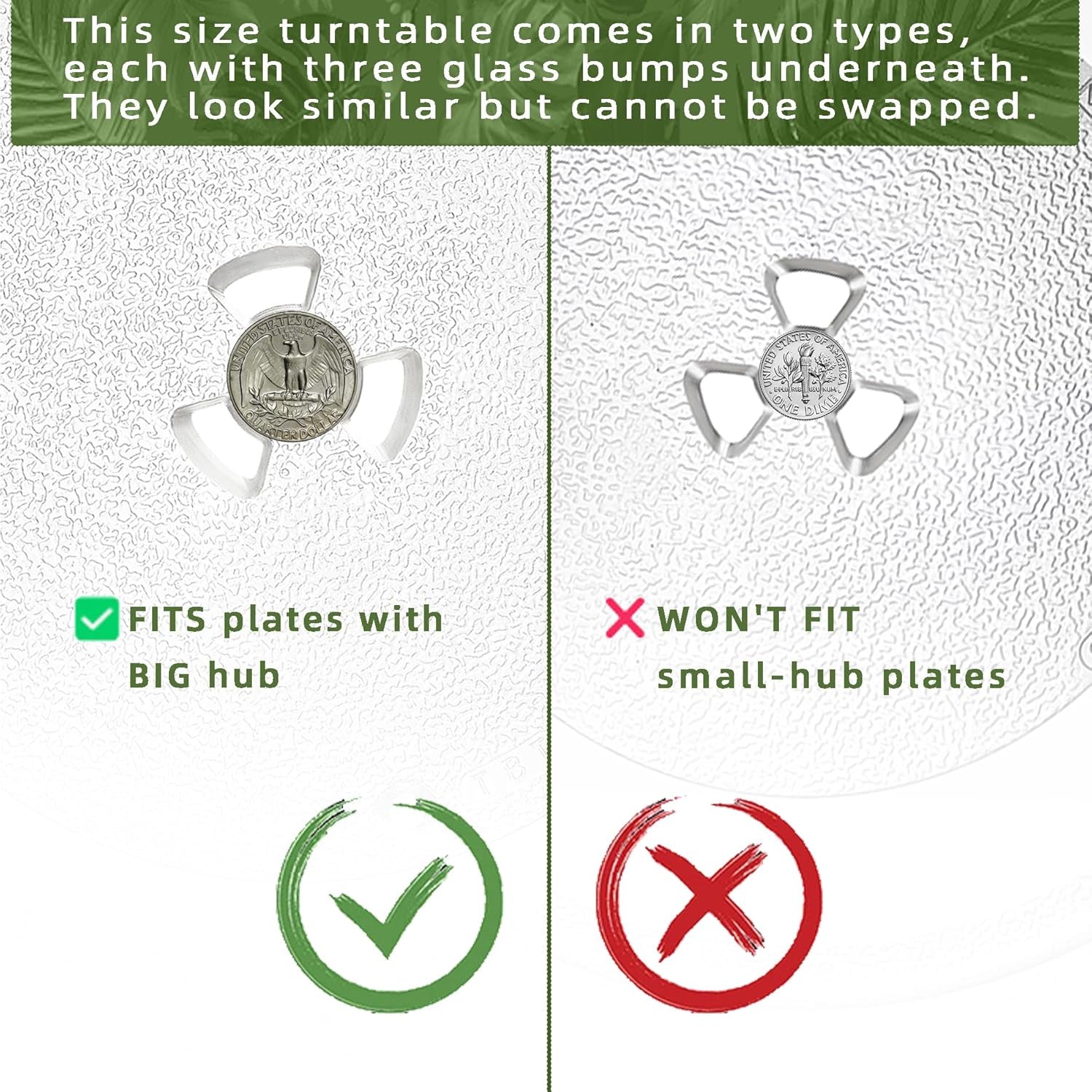 13.5" Microwave Glass Turntable Plate Compatible with 5304509621 Frigidaire Microwave Plate WB39X10032 GE Microwave Plate Replacement JVM3106 WB49X10002 13 1/2" Samsung Microwave Plate DE74-20016A