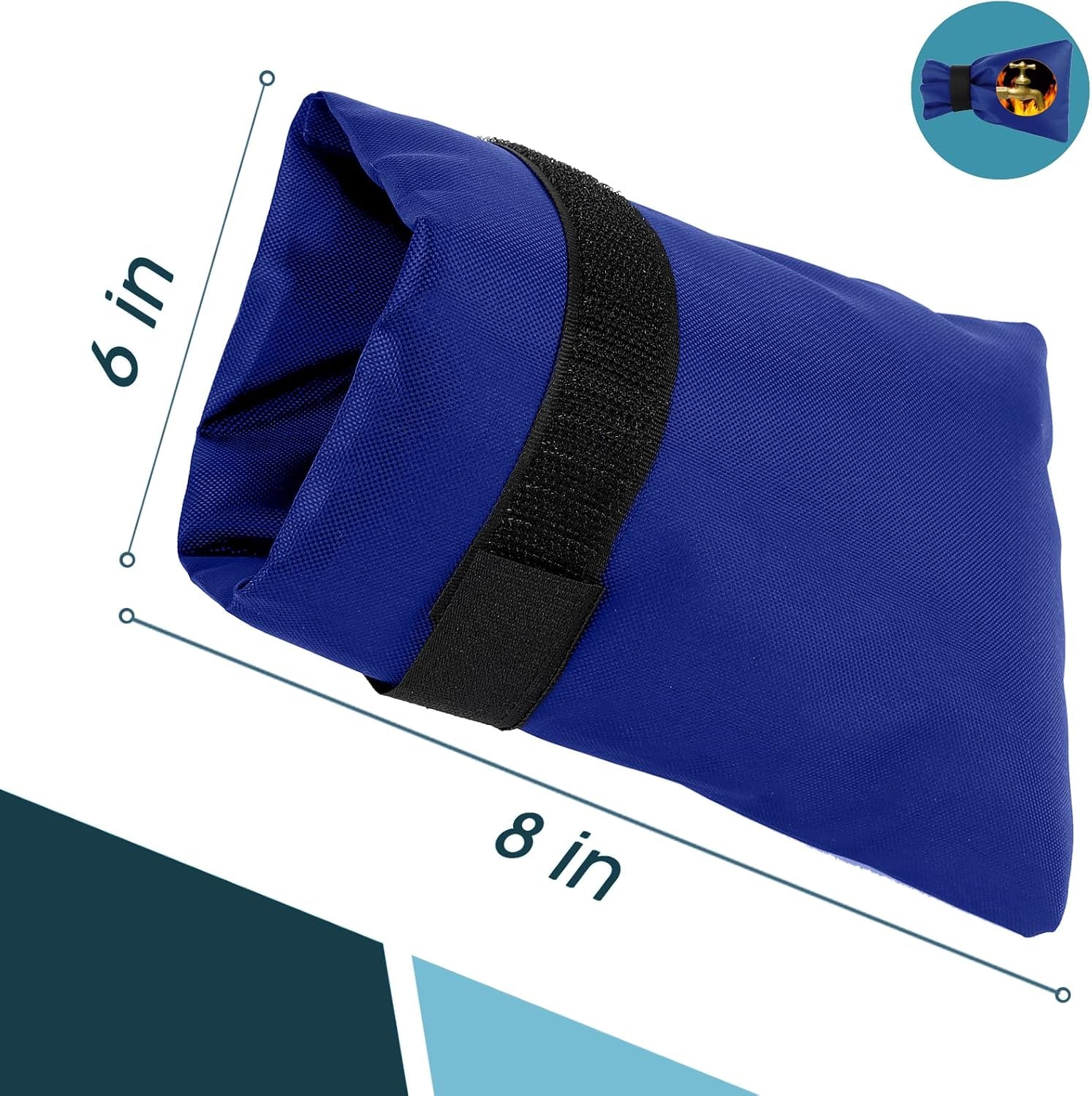 Outdoor Faucet Covers for Winter Freeze Protection - 8 Pack 6" H X 8" W Blue Spigot Covers Winter Insulated, Waterproof Reusable Thickened Hose Bib Socks Protector Insulation for Water Pipes