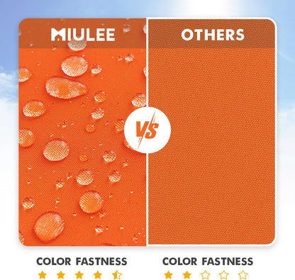 Outdoor Waterproof Decorative Pillow Covers in Orange - Fade Resistant for Patio, Tent, Couch, and Living Room - Pack of 2, 16x16 Inch, Ideal for Spring and Summer