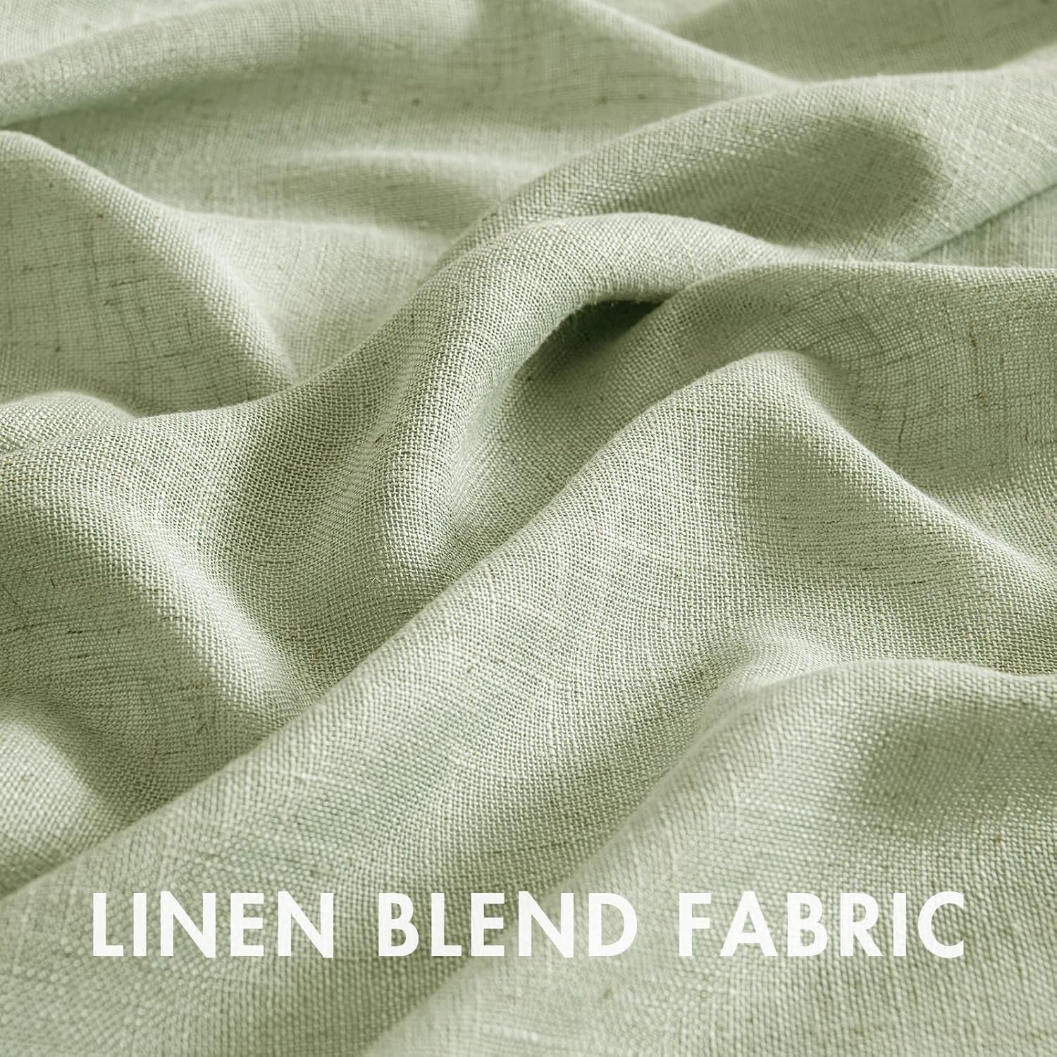 Linen Textured Kitchen Window Curtains over Sink 24 Inch Length Semi Sheer Farmhouse Small Small Curtains for Cafe Bathroom Basement, Short Rod Pocket Tier Curtains 2 Panels W26XL24, Sage Green
